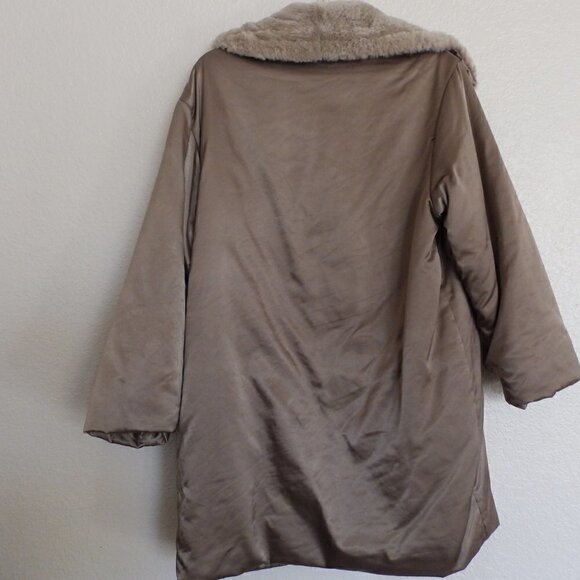 MaxMara fur collar full zip winter windproof jacket sz 8 - Picture 7 of 10